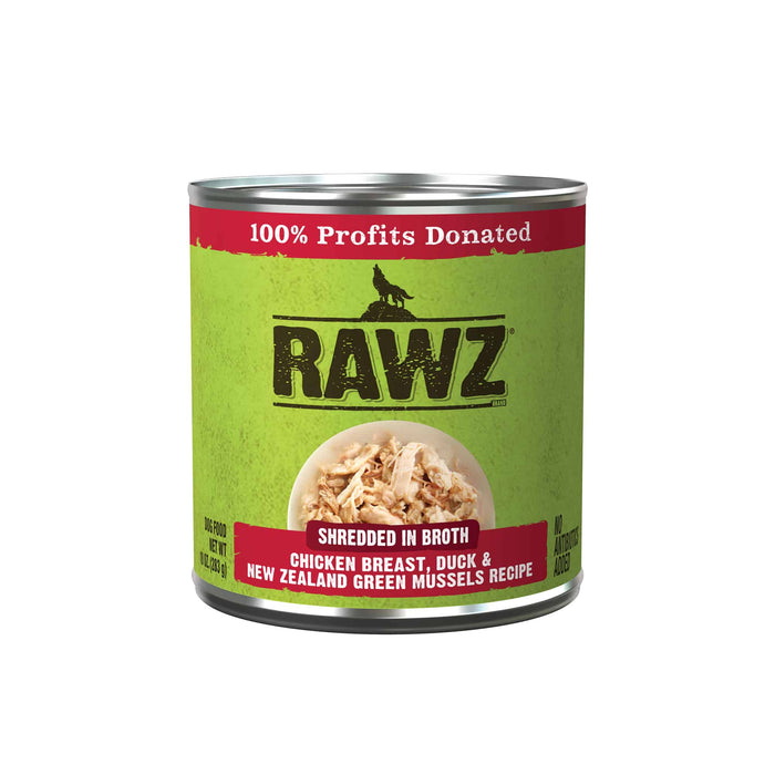 Rawz Chicken Breast, Duck & New Zealand Green Mussels Dog Food Recipe