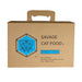 Cardboard box of Savage Cat Food with a blue logo on a white background