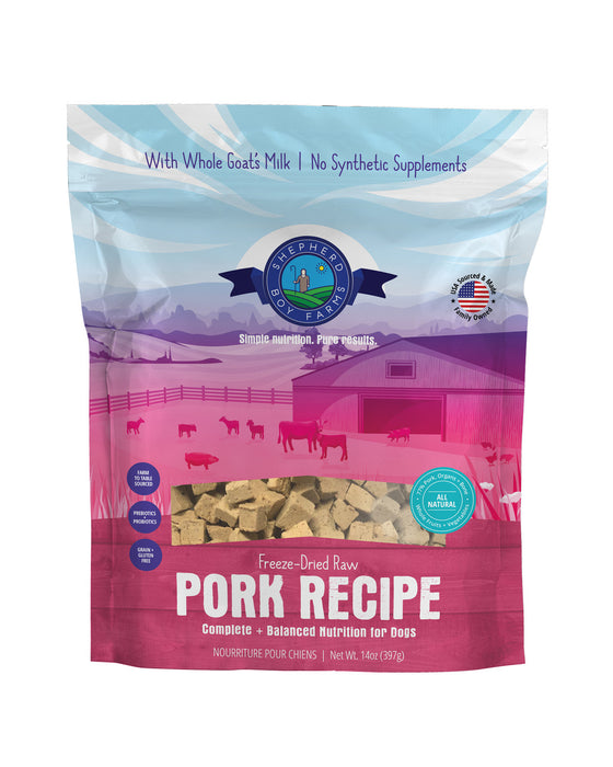 SHEPHERD BOY FARMS FREEZE DRIED DOG FOOD 14 OZ