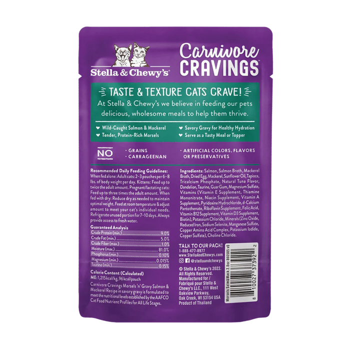Stella & Chewy's Carnivore Cravings MorselsNGravy Salmon & Mackerel Recipe