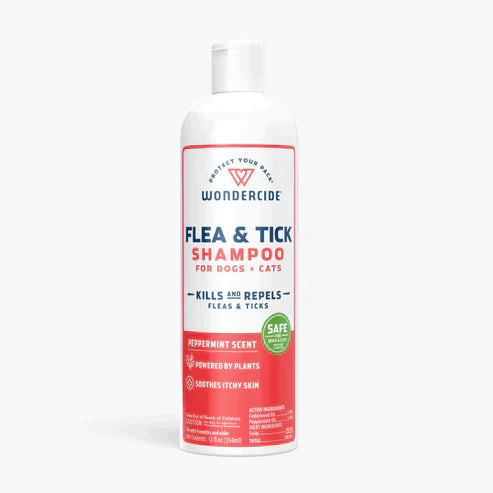 Wondercide Flea & Tick Shampoo for Dogs + Cats with Natural Essential Oils