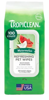 TROPICLEAN WIPES WATERMELON 100CT