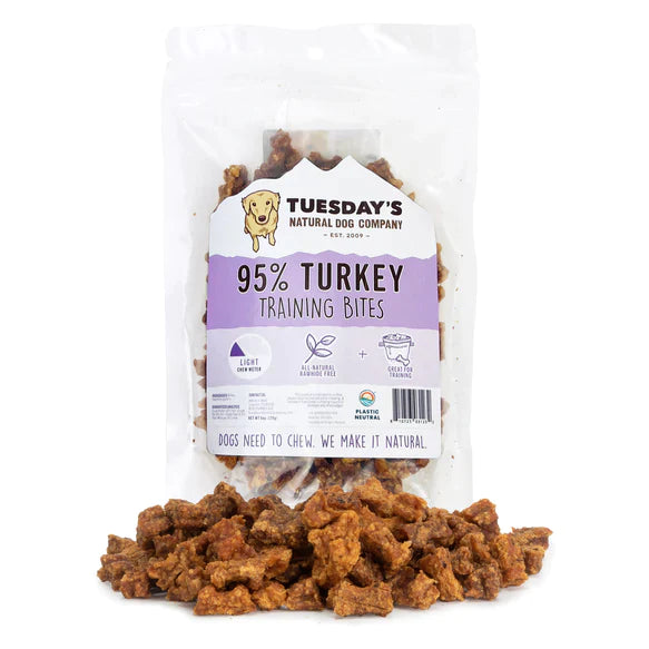 Tuesday's Natural Dog Company 95% Turkey Training Bites - 6 oz