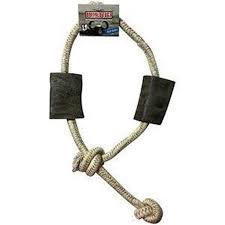 QT DOG BUFFALO HORN ROPE TOY SLIP KNOT 34"