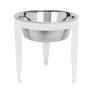 PETS STOP VISION INDOOR/OUTDOOR SINGLE DINER LARGE WHITE