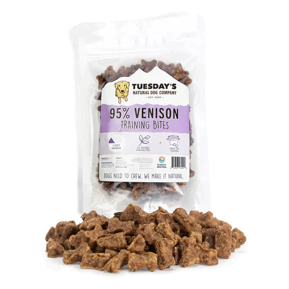 Tuesday's Natural Dog Company 95% Venison Training Bites - 6 oz