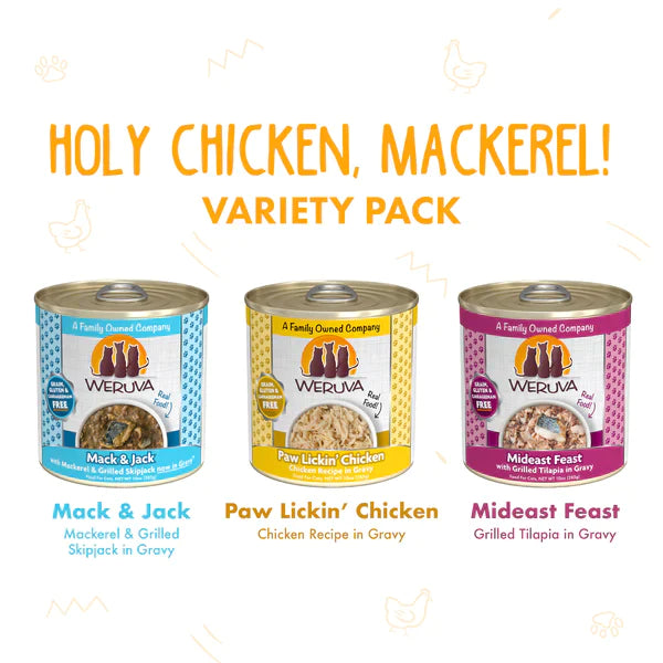 Weruva Holy Chicken, Mackerel! Variety Pack