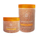 Two clear plastic jars of Savage Cat Food Duck, one 24 oz and one 12 oz, filled with pinkish-orange raw meat, featuring bright orange lids and white labels with a tiger logo.