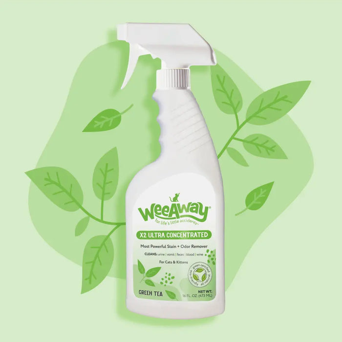 Wee Away Cat X2 Concentrated Urine Stain & Odor Remover Green Tea 16 oz
