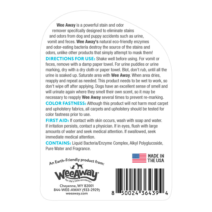 Wee Away Dog X2 Concentrated Urine Stain & Odor Remover Ocean Breeze 16 oz