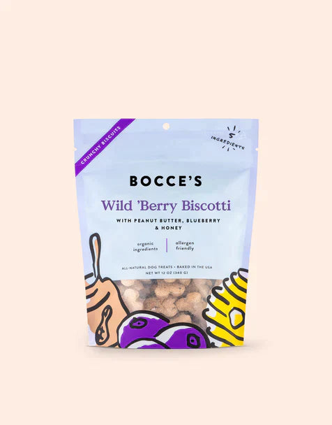 Bocce's Bakery Wild 'Berry Biscotti Biscuits