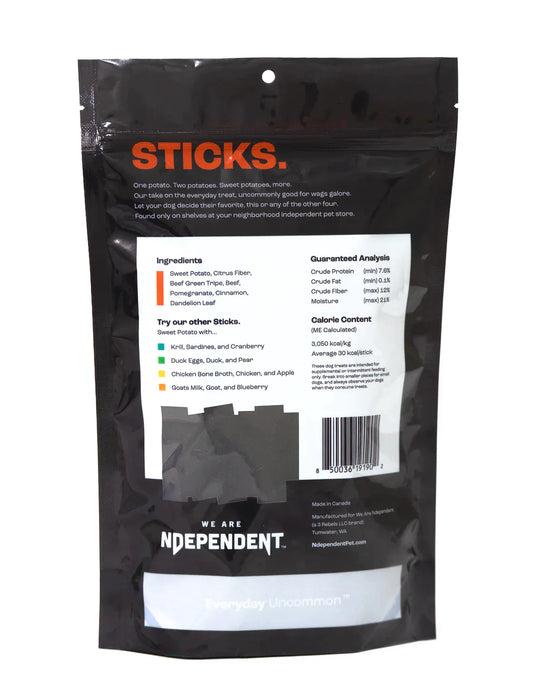 Ndependent Sticks Sweet Potato W/ Beef Green Tripe 6oz.