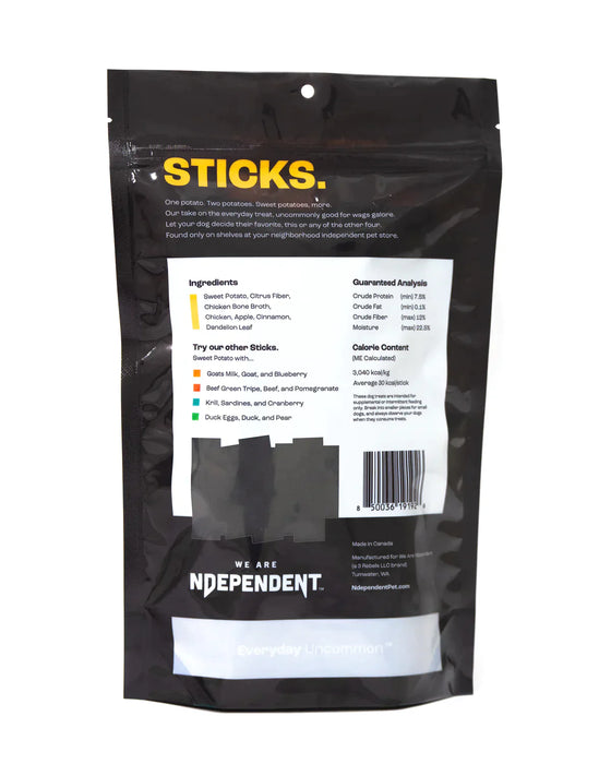 Ndependent Sticks Sweet Potato W/ Chicken Bone Broth 6oz.