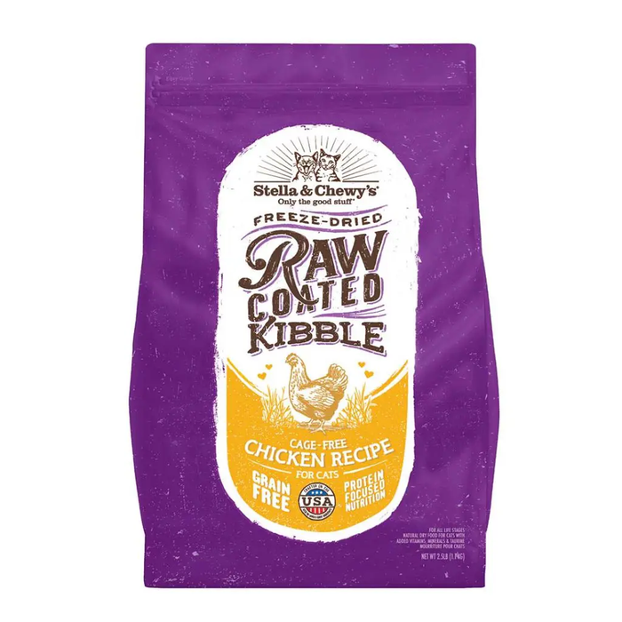 STELLA & CHEWYS CAT/KITTEN RAW COATED KIBBLE  CHICKEN 2.5 LB