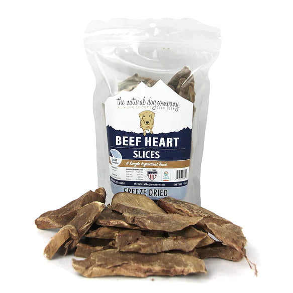 Tuesday's Natural Dog Company Freeze Dried Sliced Beef Hearts - 3 oz