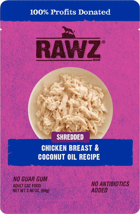 Rawz Shredded Chicken Breast & Coconut Oil Cat Food Recipe