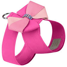 SUSAN LANCI TINKIE PINK SMALL  STEP HARNESS WITH RHINESTONES  XS
