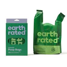 EARTH RATED DOG WASTE BAGS EASY-TIE HANDLE ROLLS LAVENDER 120 CT