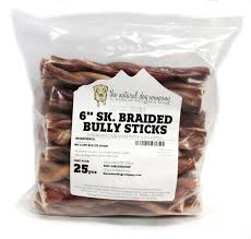 TUESDAY'S NATURAL DOG COMPANY ODOR FREE 6" BRAIDED BULLY
