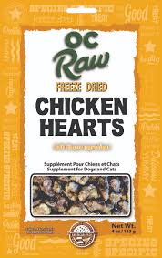 OC RAW FROZEN SINGLES  CHICKEN HEARTS 8 OZ