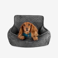 NANDOG CAR SEAT BED QUILTED DARK GREY