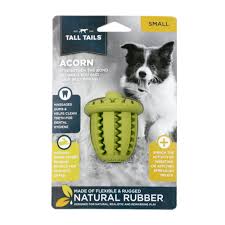 TALL TAILS DOG TOY REWARD RUBBER ACORN 3"