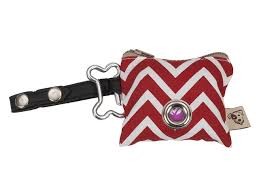 JAX & BONES DOG WASTE BAG RED ZIG ZAG