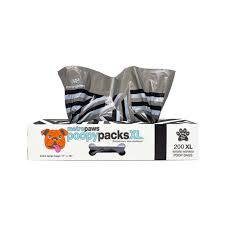 METRO  BAGS POOPY PACKS XL ROLL 200CT BLACK