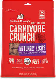 STELLA & CHEWYS CARNIVORE CRUNCH TURKEY 3.25 OZ