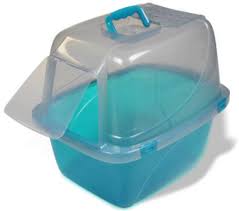 VANNESS CAT ENCLOSED LITTER PAN TRANSLUCENT LARGE