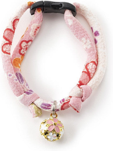 NECOICHI CAT COLLAR CHIRIMEN HANABI W/ CAT BELL