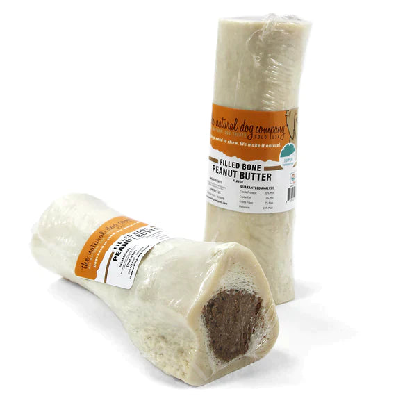 Tuesday's Natural Dog Company 5" Filled Bone - Peanut Butter Flavor (Bulk - Shrinkwrapped)