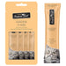 Fussie Cat Sardine Puree cat treats, orange 4-pack with an individual tube beside it.