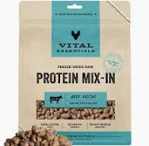 VITAL ESSENTIALS DOG MIX IN MINI NIBS BEEF 18 OZ
