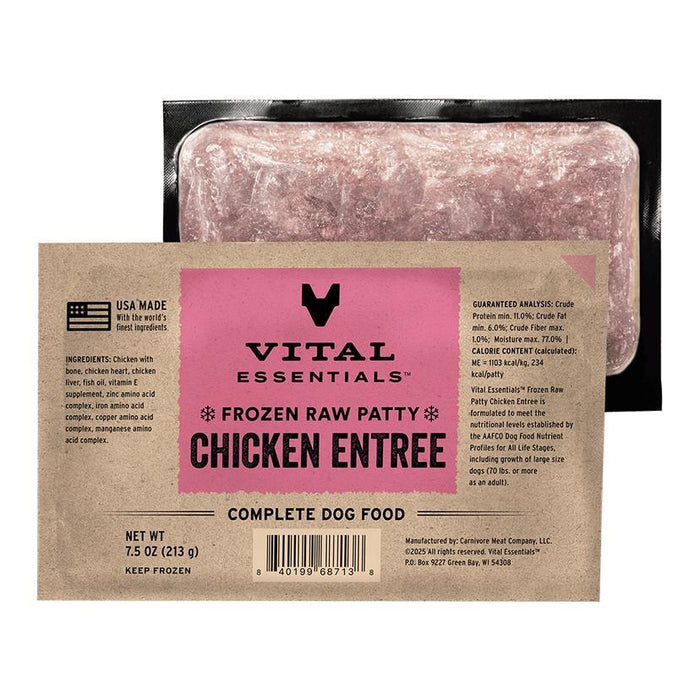 SINGLES VITAL ESSENTIAL DOG FROZEN PATTIES | BEEF & CHICKEN