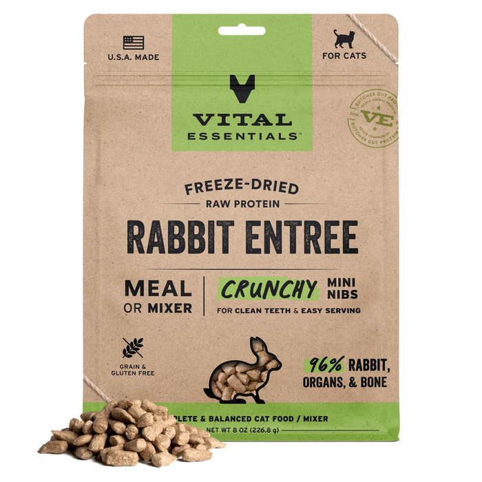 Vital Essentials Freeze-dried Raw Protein Entree Crunchy Mini Nibs Cat Food