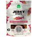 Package of Open Farm Jerky Strips with wild-caught salmon recipe on a white background