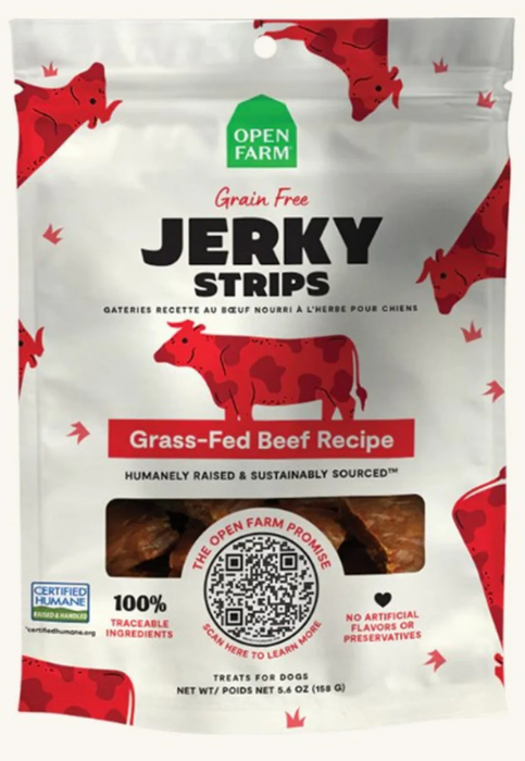 Open Farm Grain-Free Wild-Caught Salmon Jerky Strips