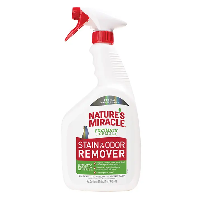 CAT NATURE’S MIRACLE STAIN & ODOR REMOVER ENZYMATIC FORMULA 32 OZ