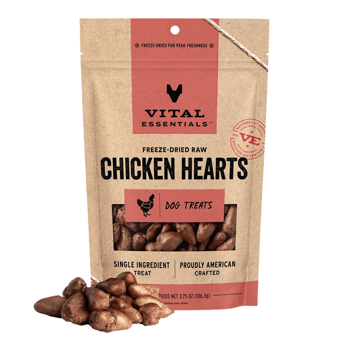 Vital Essentials Freeze-dried Raw Chicken Hearts 3.75 OZ