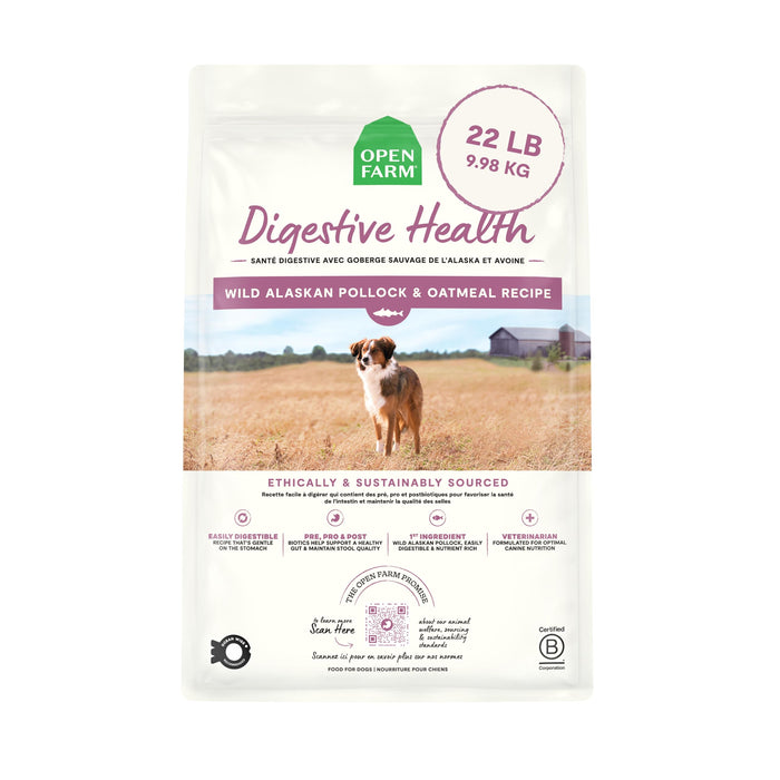 OPEN FARM DOG DRY DIGESTIVE HEALTH POLLOCK/OATMEAL