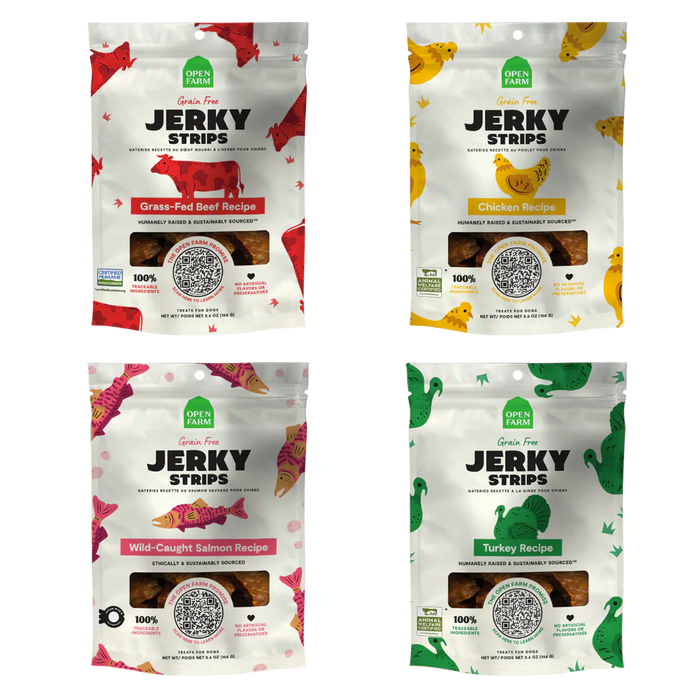 Open Farm Grain-Free Wild-Caught Salmon Jerky Strips