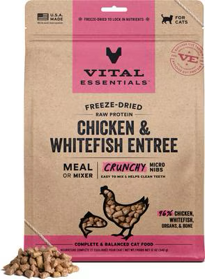 Vital Essentials Freeze-dried Raw Protein Entree Crunchy Mini Nibs Cat Food