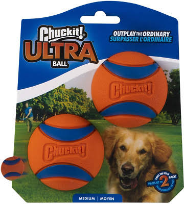 CHUCKIT! LAUNCHER ULTRA BALL MEDIUM 2 PK