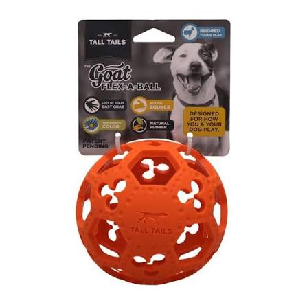 TALL TAILS GOAT FLEX-A-BALL ORANGE 5"