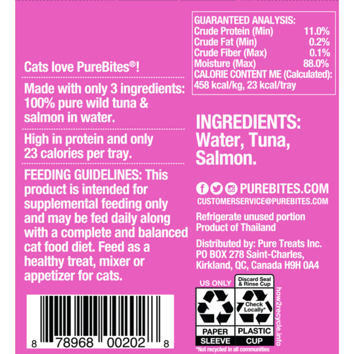 PureBites Wild Tuna & Salmon Cat Treats Mixers