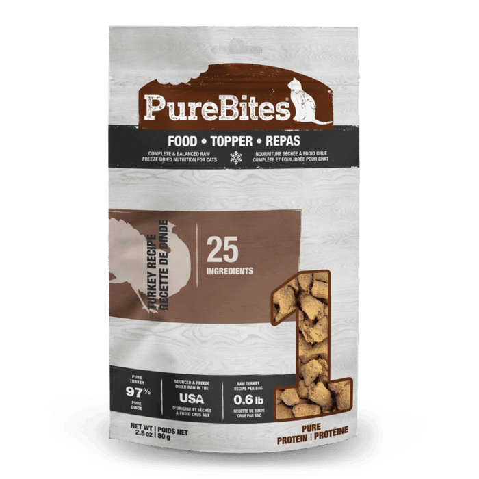 PureBites Turkey Freeze Dried Cat Food Topper