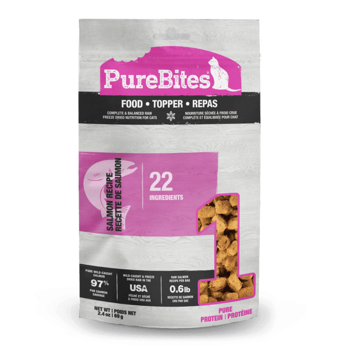 PureBites Salmon Freeze Dried Cat Food Topper