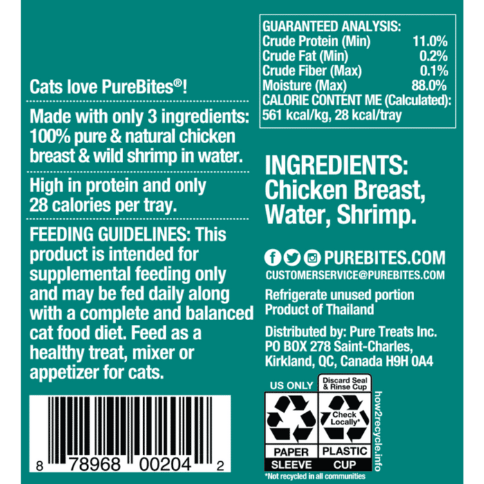 PureBites Chicken Breast & Wild Shrimp Cat Treat Mixers