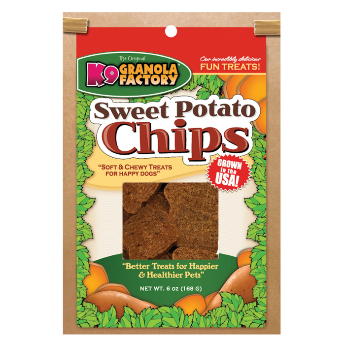 K9 Granola Factory Chip Collection, Sweet Potato Chips Dog Treats, 6oz